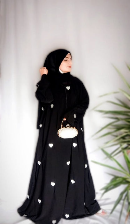 Heart Full Embroidered Abaya