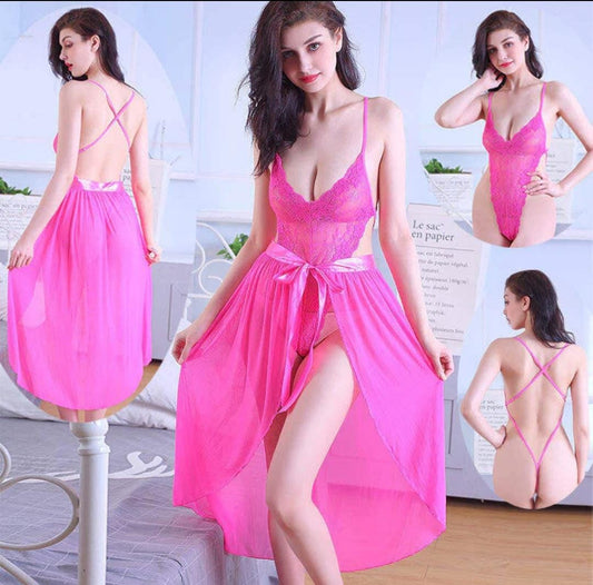 Short Net Nighty Set