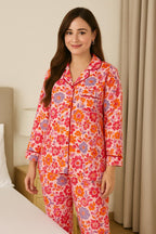 ✨ Printed Pajama Shirt Set with Matching Scrunchies! ✨