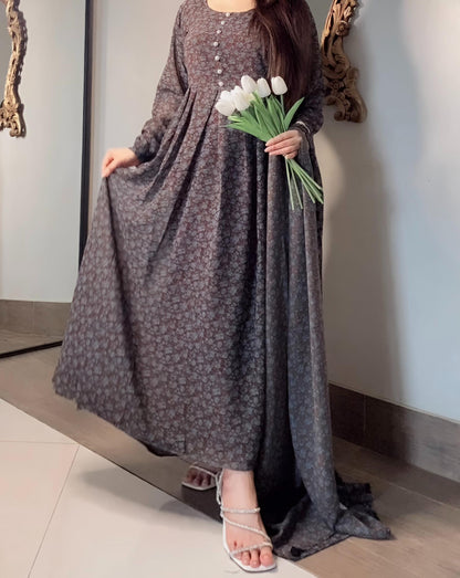 Chiffon Maxi with Same Dupatta