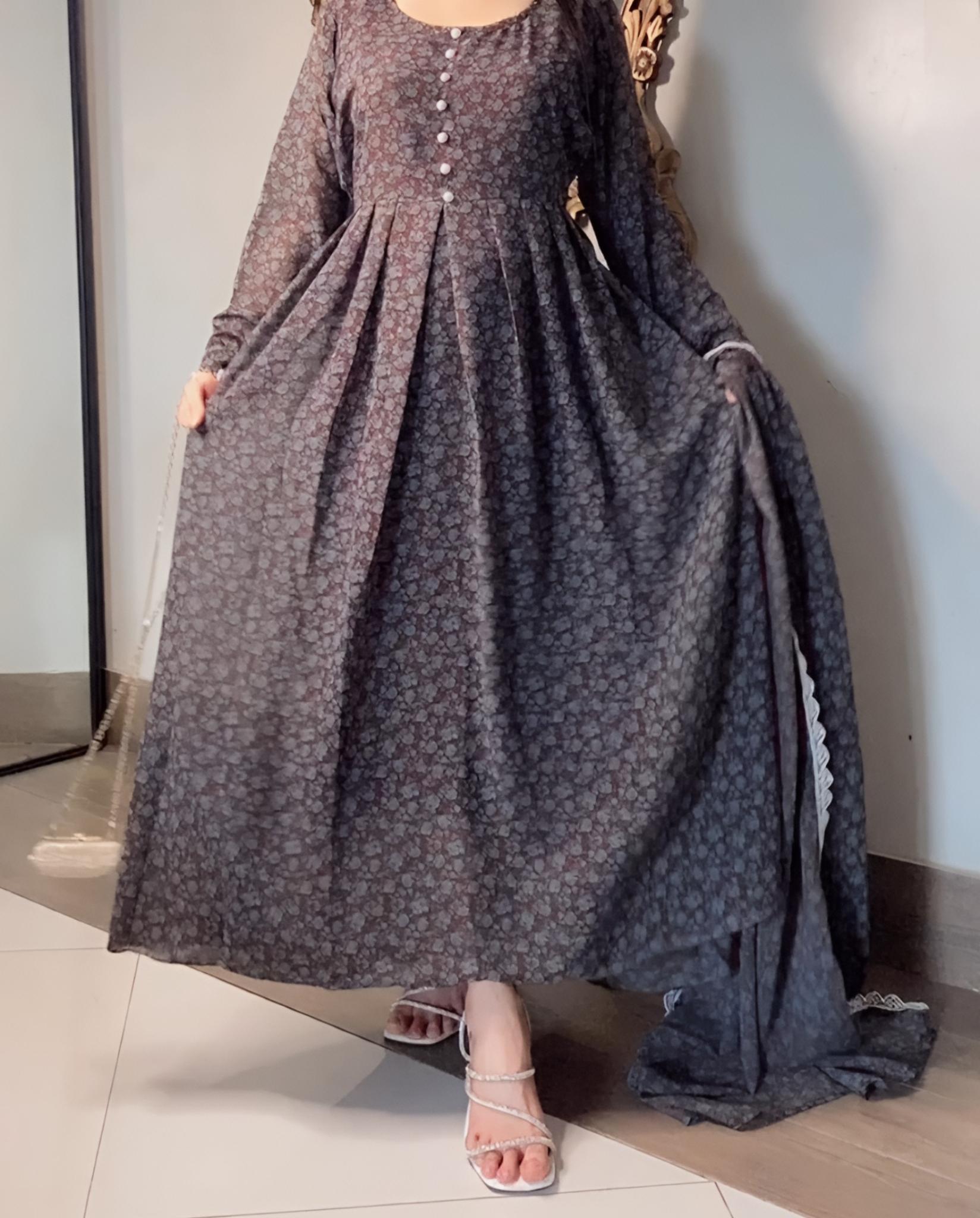 Chiffon Maxi with Same Dupatta