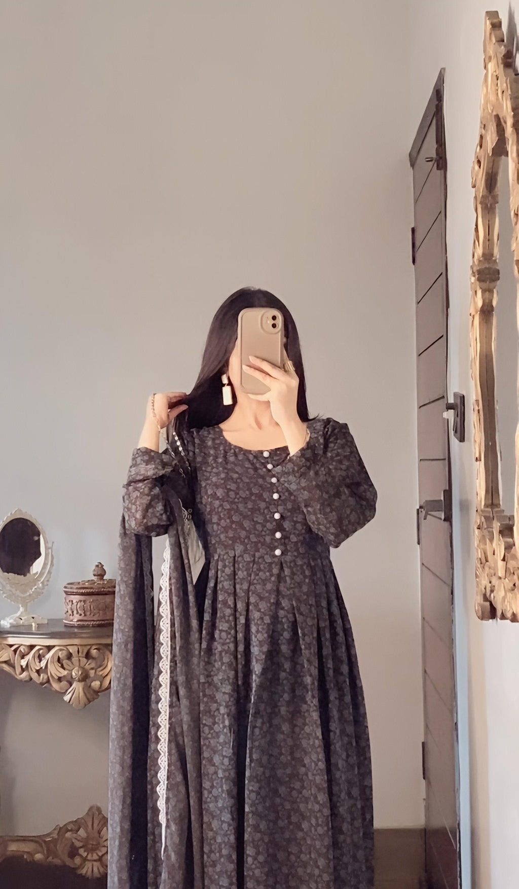 Chiffon Maxi with Same Dupatta