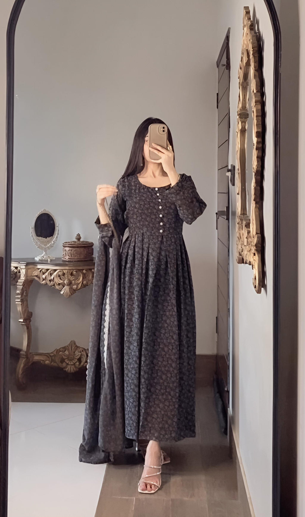 Chiffon Maxi with Same Dupatta