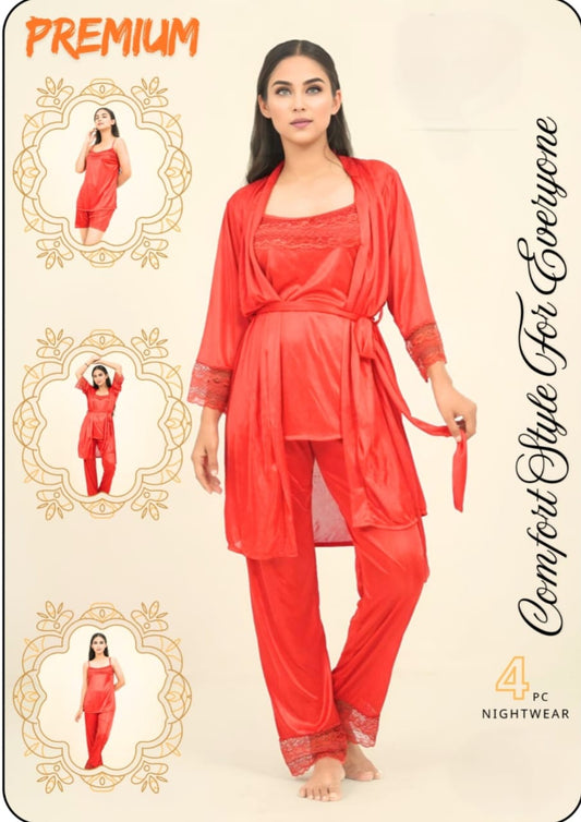 4 Piece Night Suit