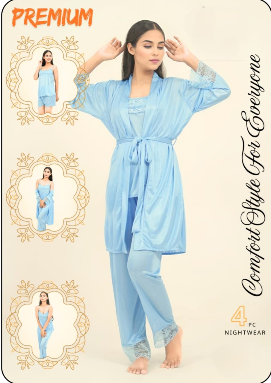 4 Piece Night Suit