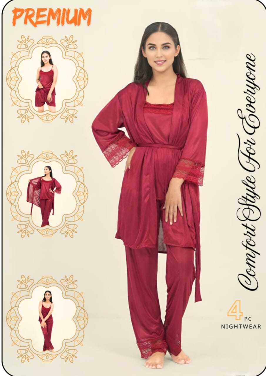 4 Piece Night Suit