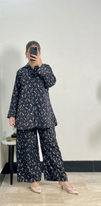 Black Leoprad Co-ord Set