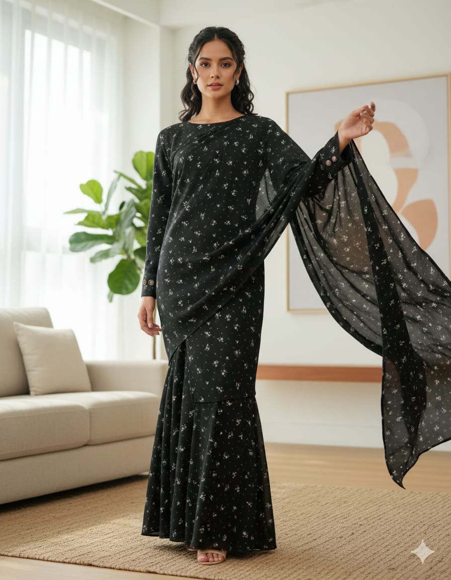 Elegant 2 in 1 Frock Saree