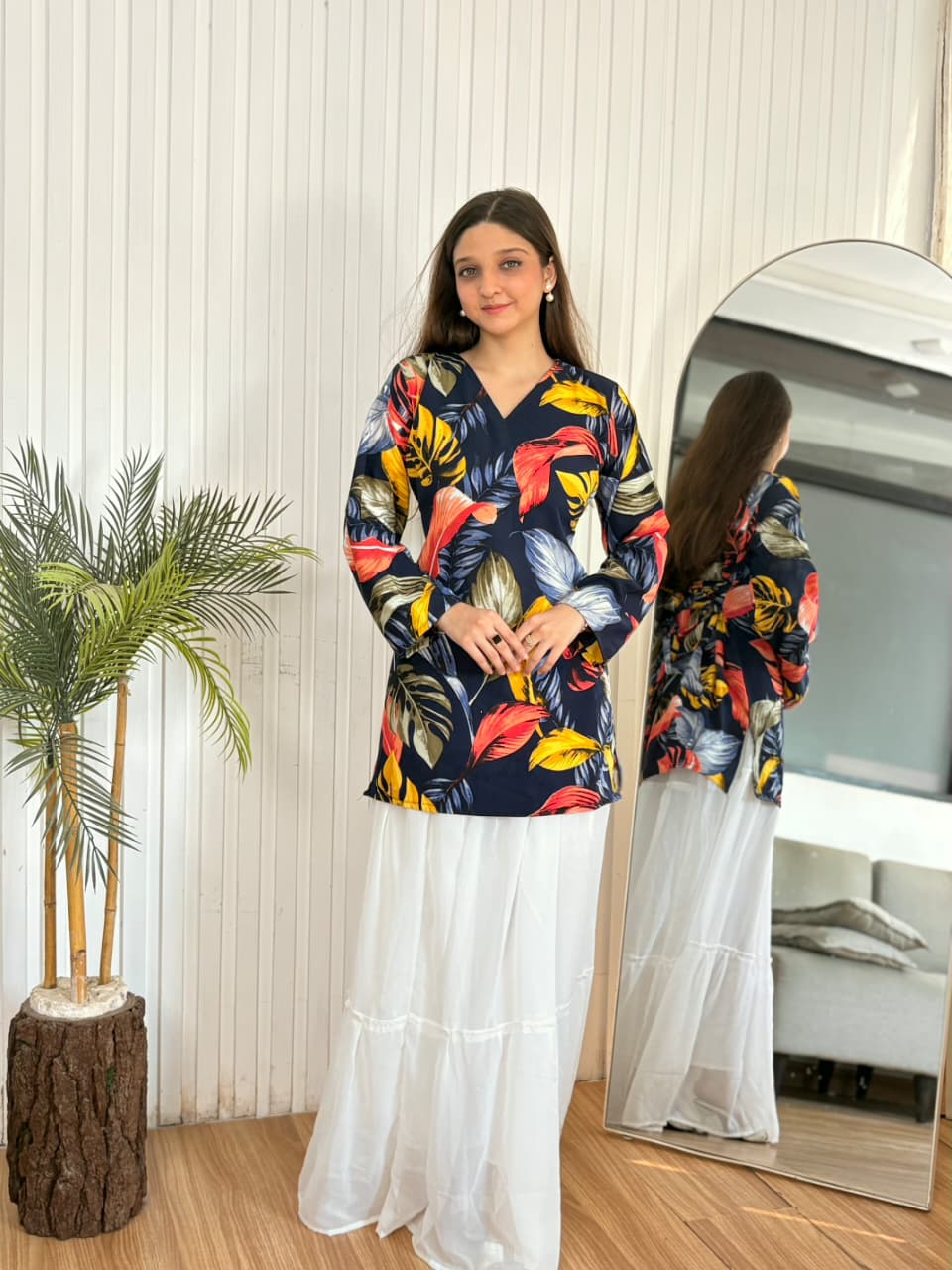Midnight Bloom Skirt Set