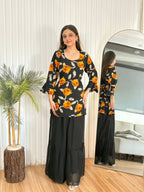 Midnight Bloom Skirt Set