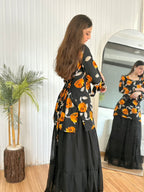 Midnight Bloom Skirt Set