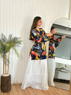 Midnight Bloom Skirt Set