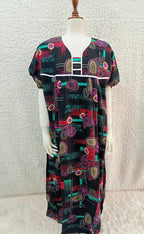 Printed Lilan Long Nighty