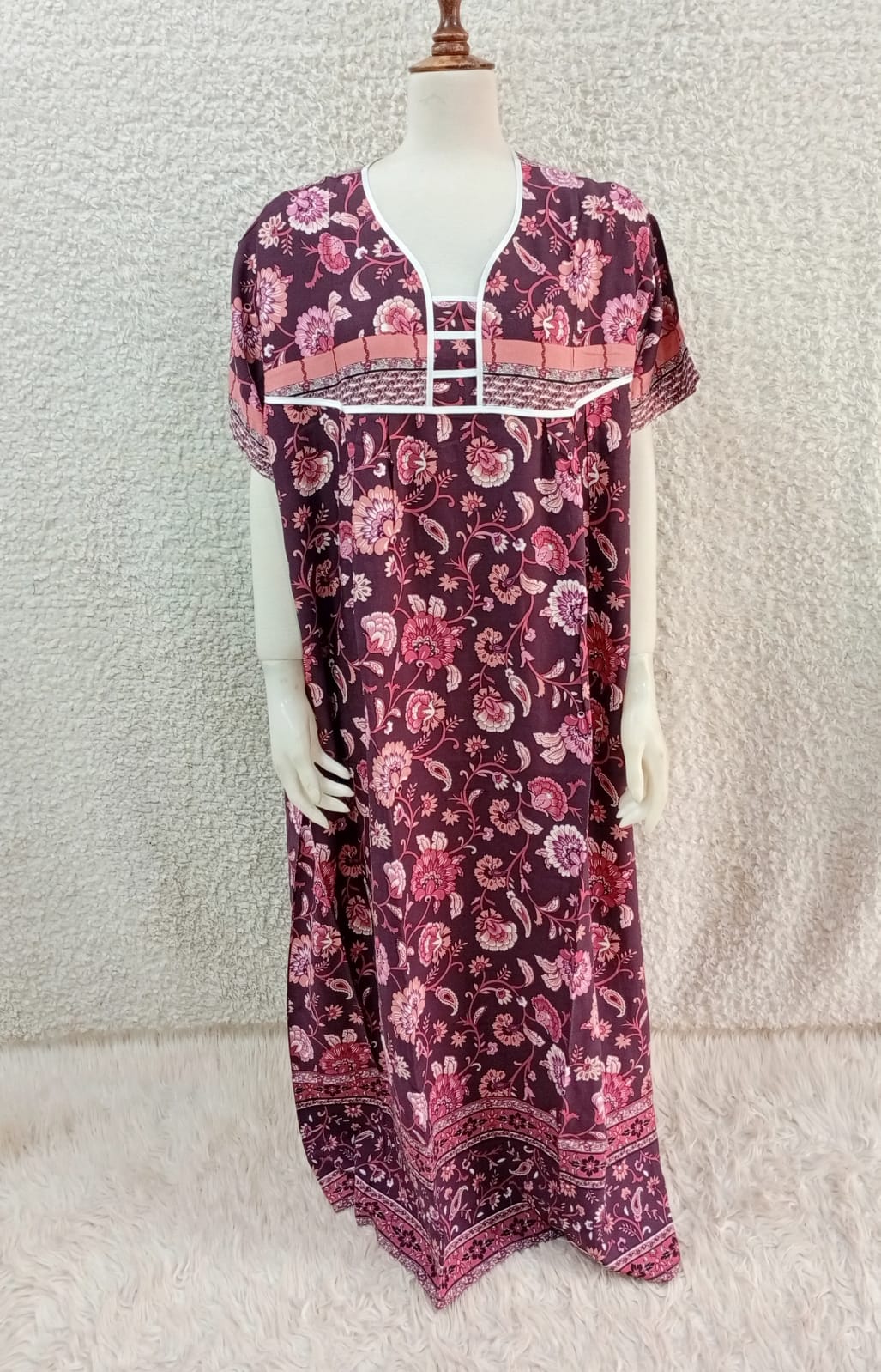 Printed Lilan Long Nighty