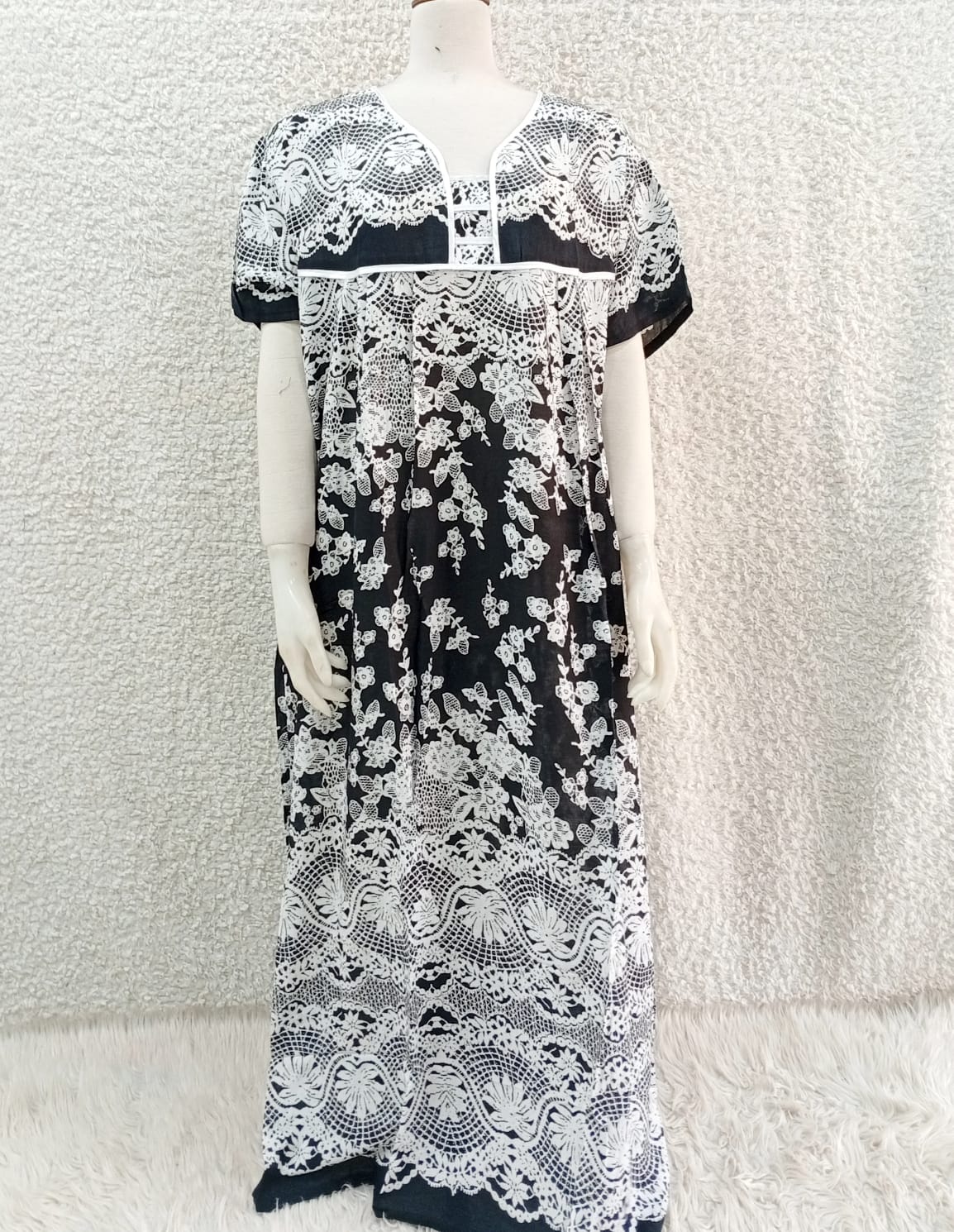 Printed Lilan Long Nighty