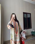 Black Aizal Digital Long 2 Piece