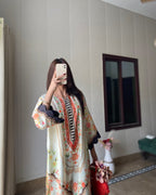 Black Aizal Digital Long 2 Piece