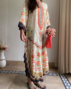Black Aizal Digital Long 2 Piece