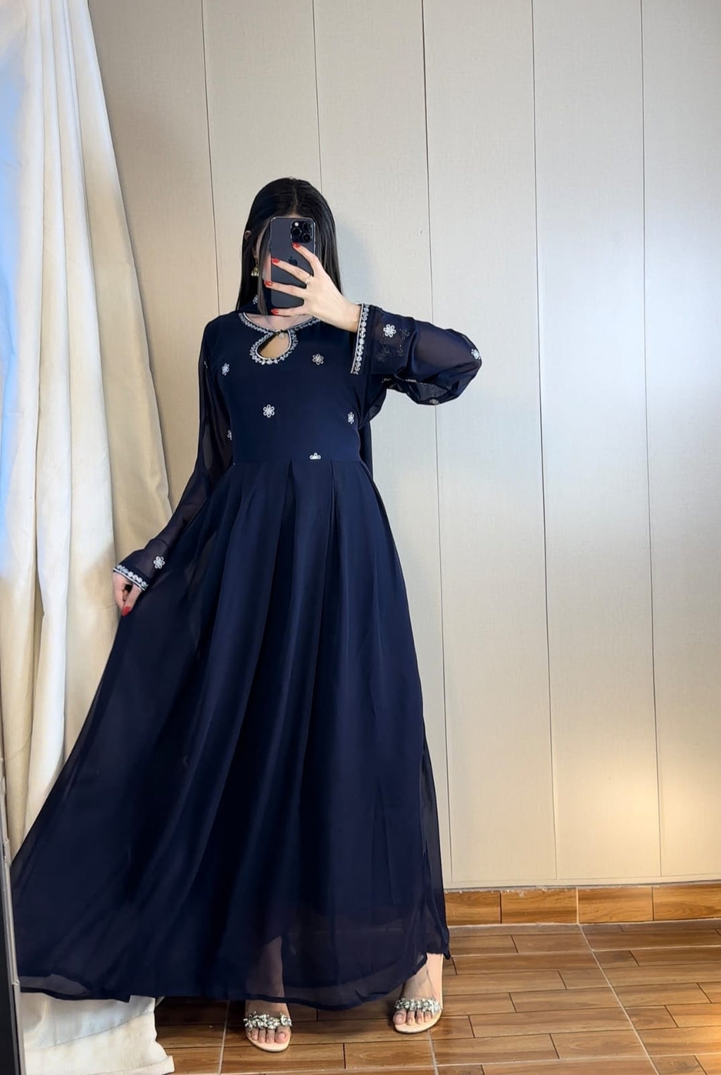 Noor-e-Shab Embroidered 3 Piece Frock