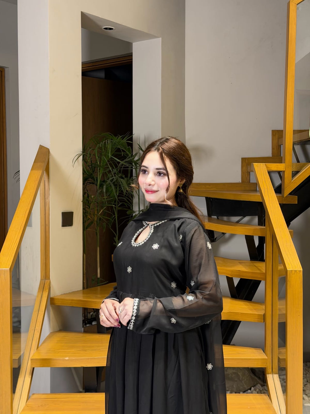 Noor-e-Shab Embroidered 3 Piece Frock