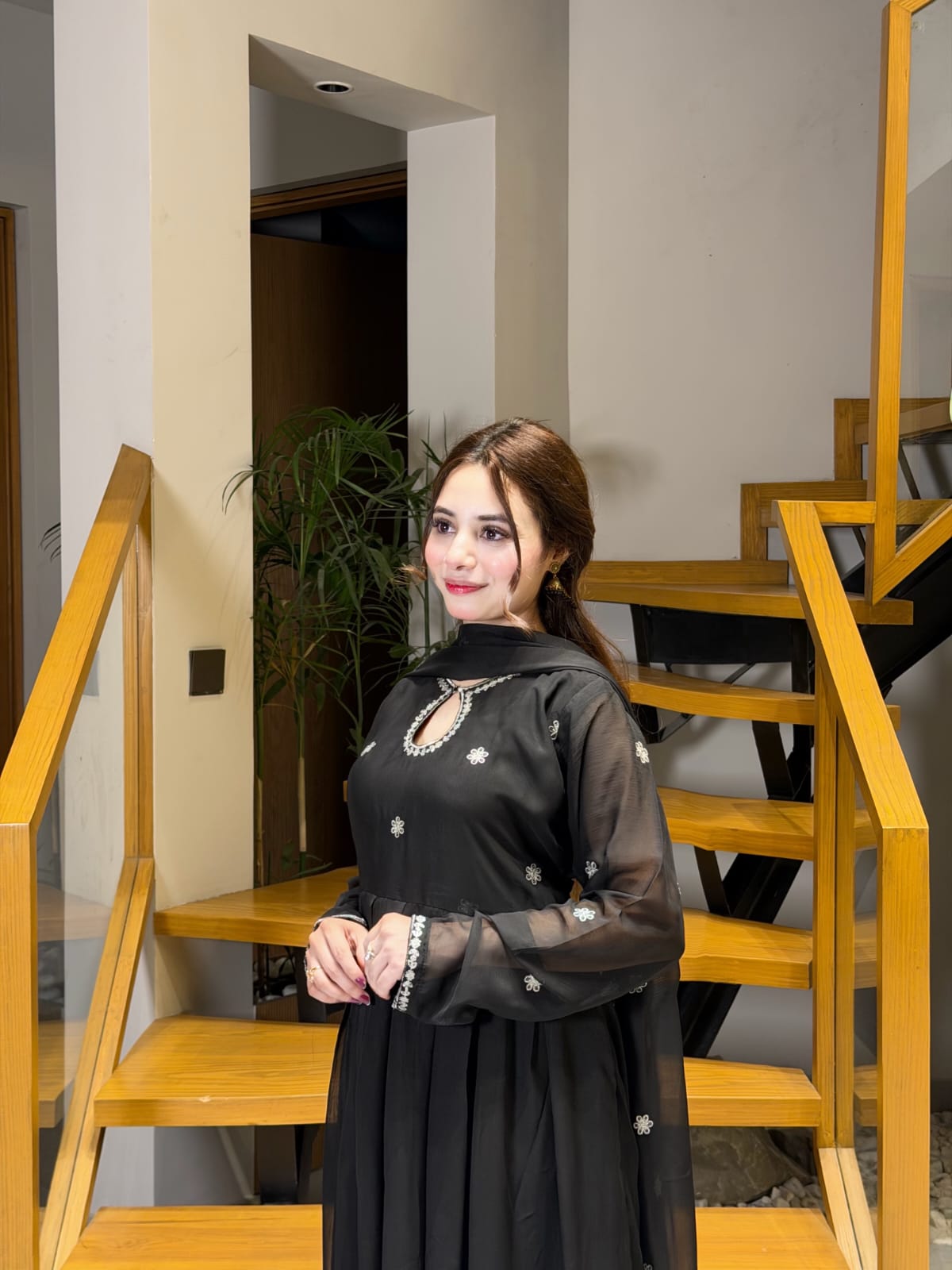 Noor-e-Shab Embroidered 3 Piece Frock