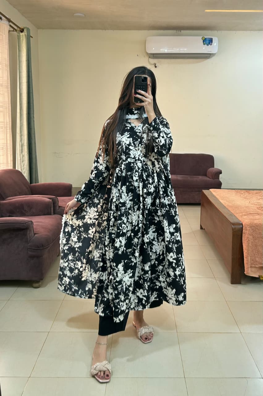 Chiffon Maxi with Same Dupatta