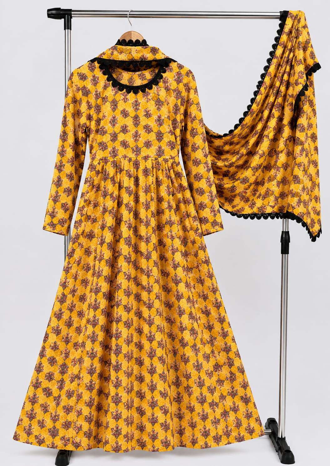Chiffon Maxi with Same Dupatta