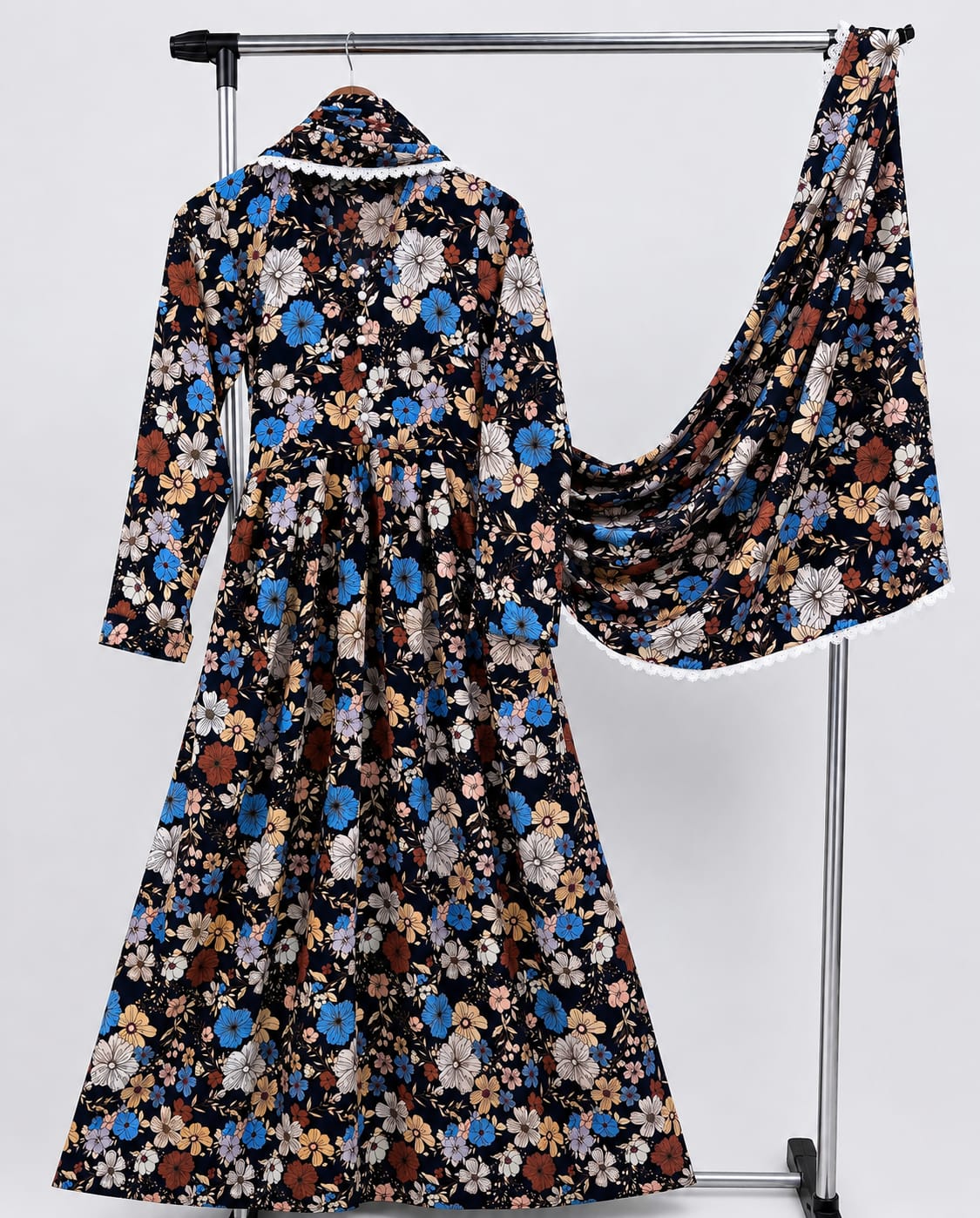 Chiffon Maxi with Same Dupatta