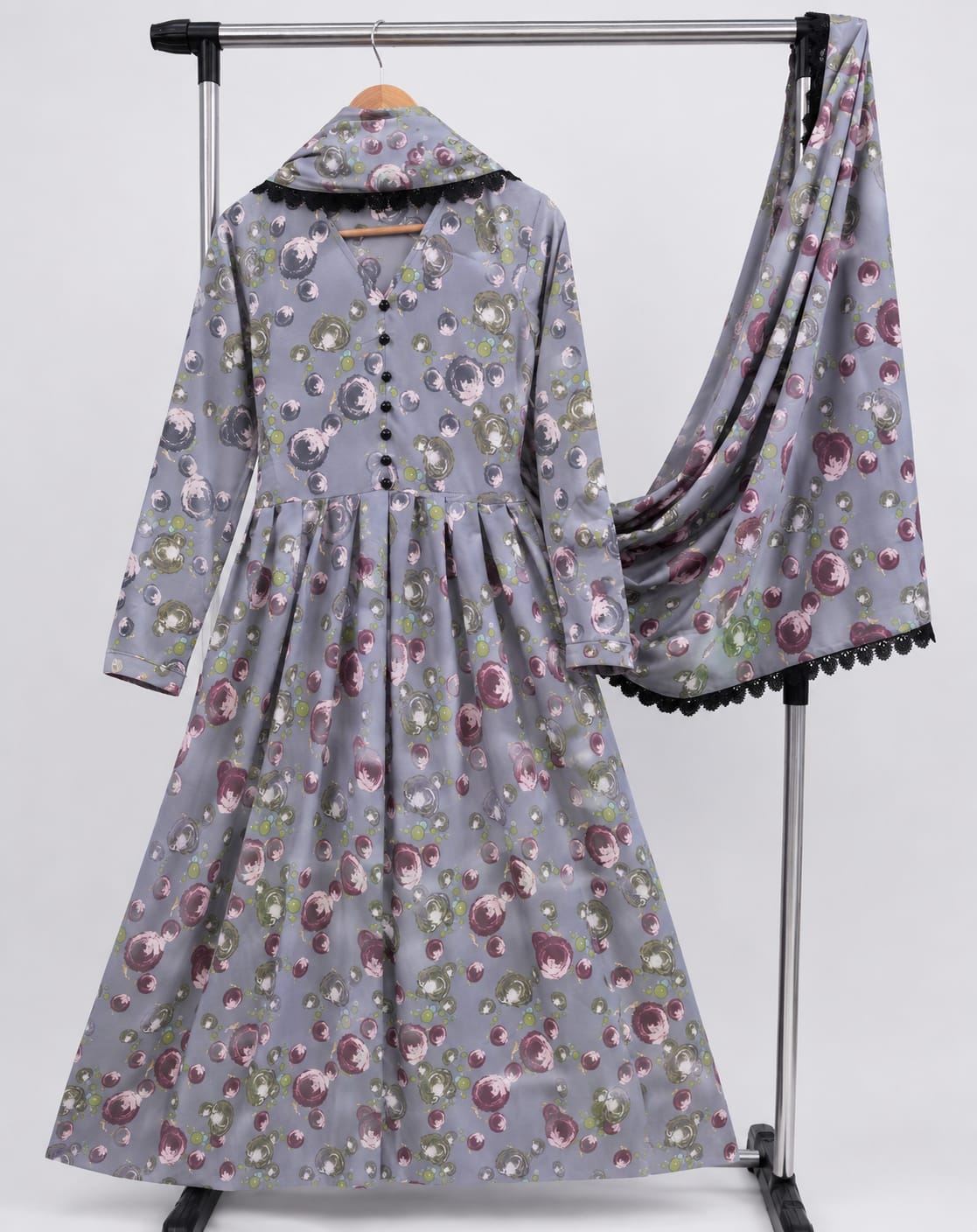 Chiffon Maxi with Same Dupatta