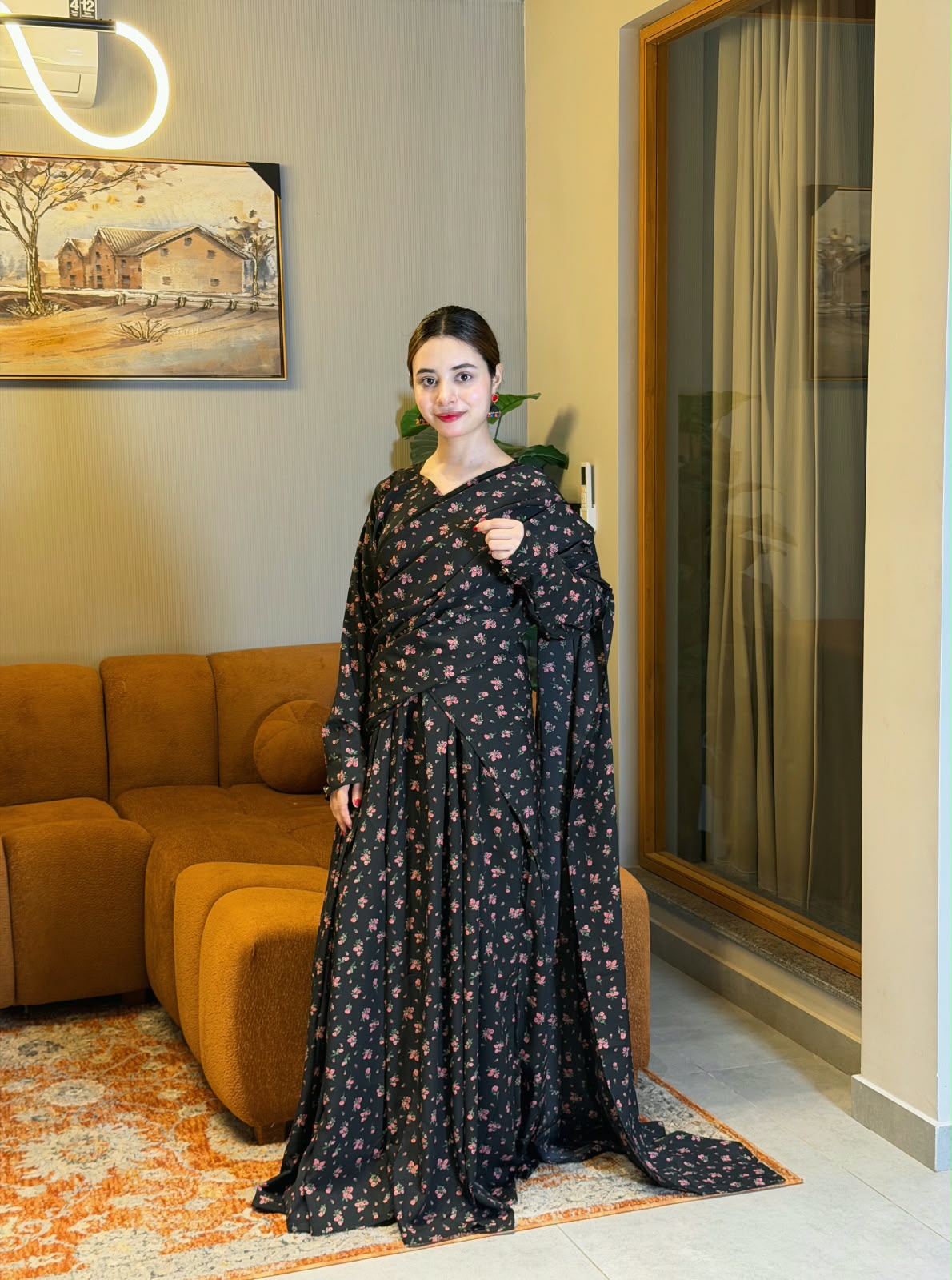 Elegant 2 in 1 Frock Saree