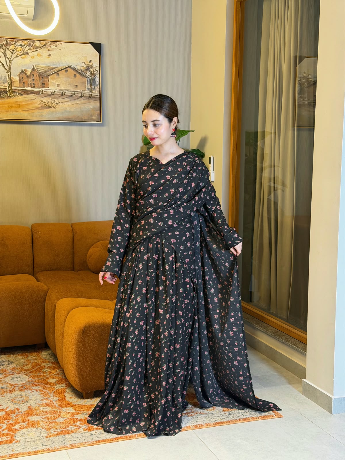 Elegant 2 in 1 Frock Saree