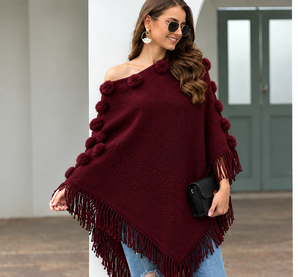 POM POM Cape Shawl