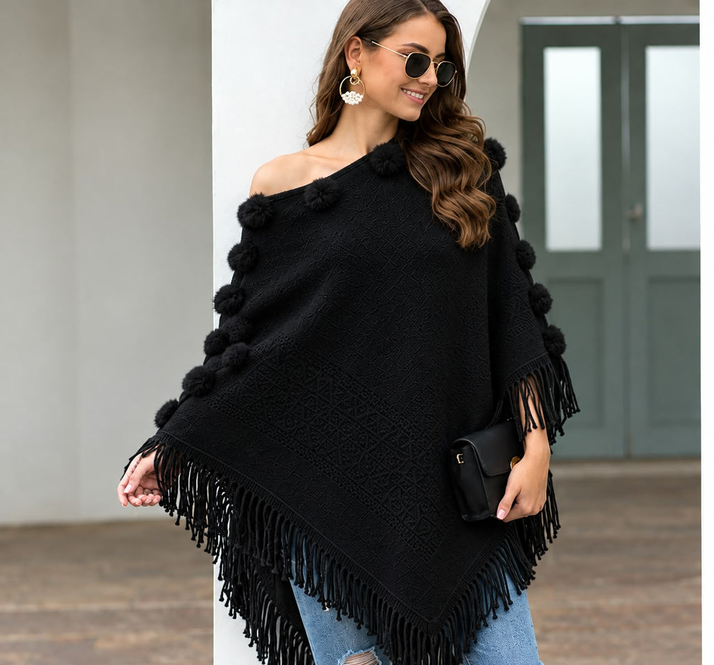 POM POM Cape Shawl