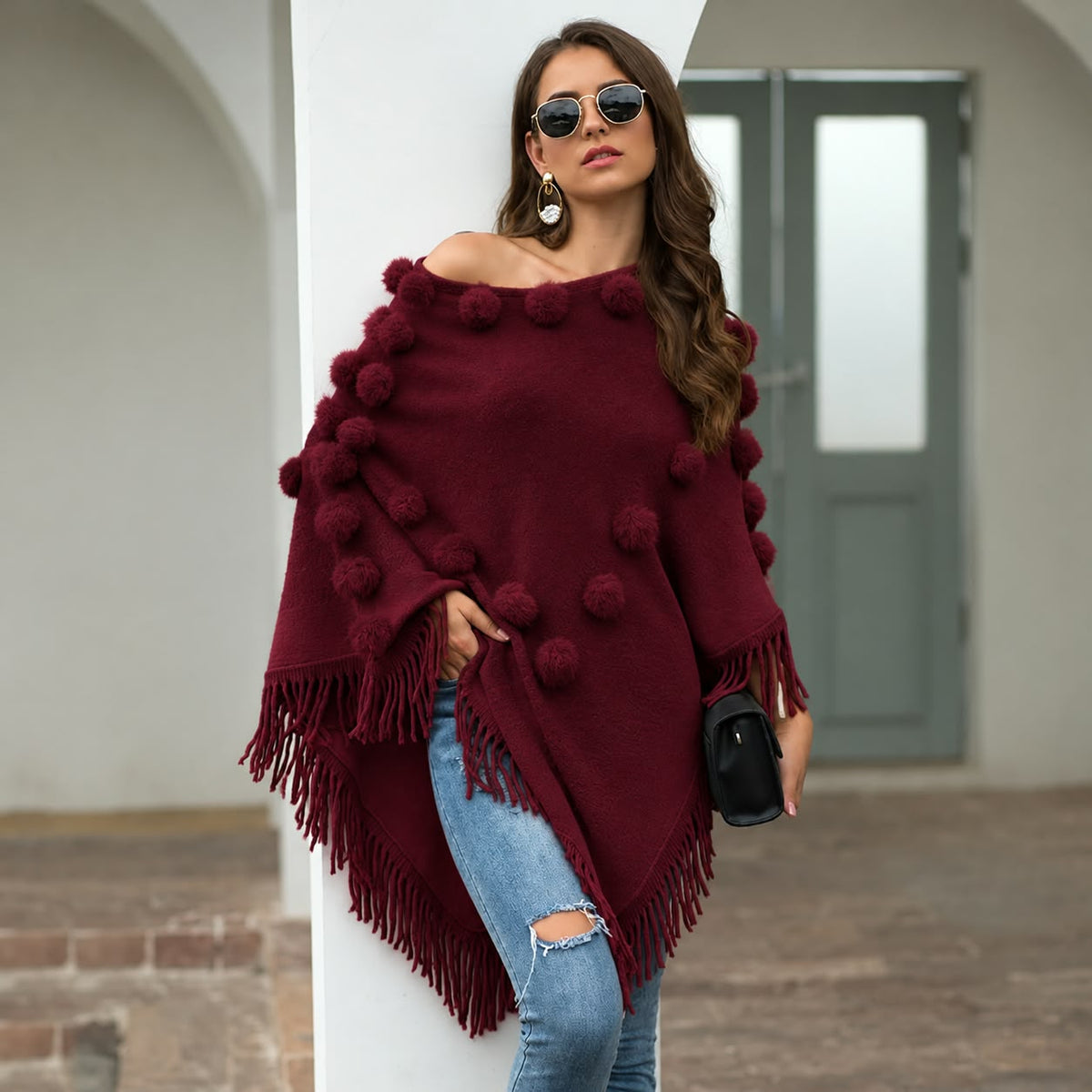POM POM Cape Shawl