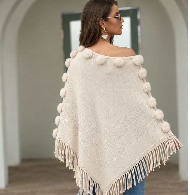 POM POM Cape Shawl