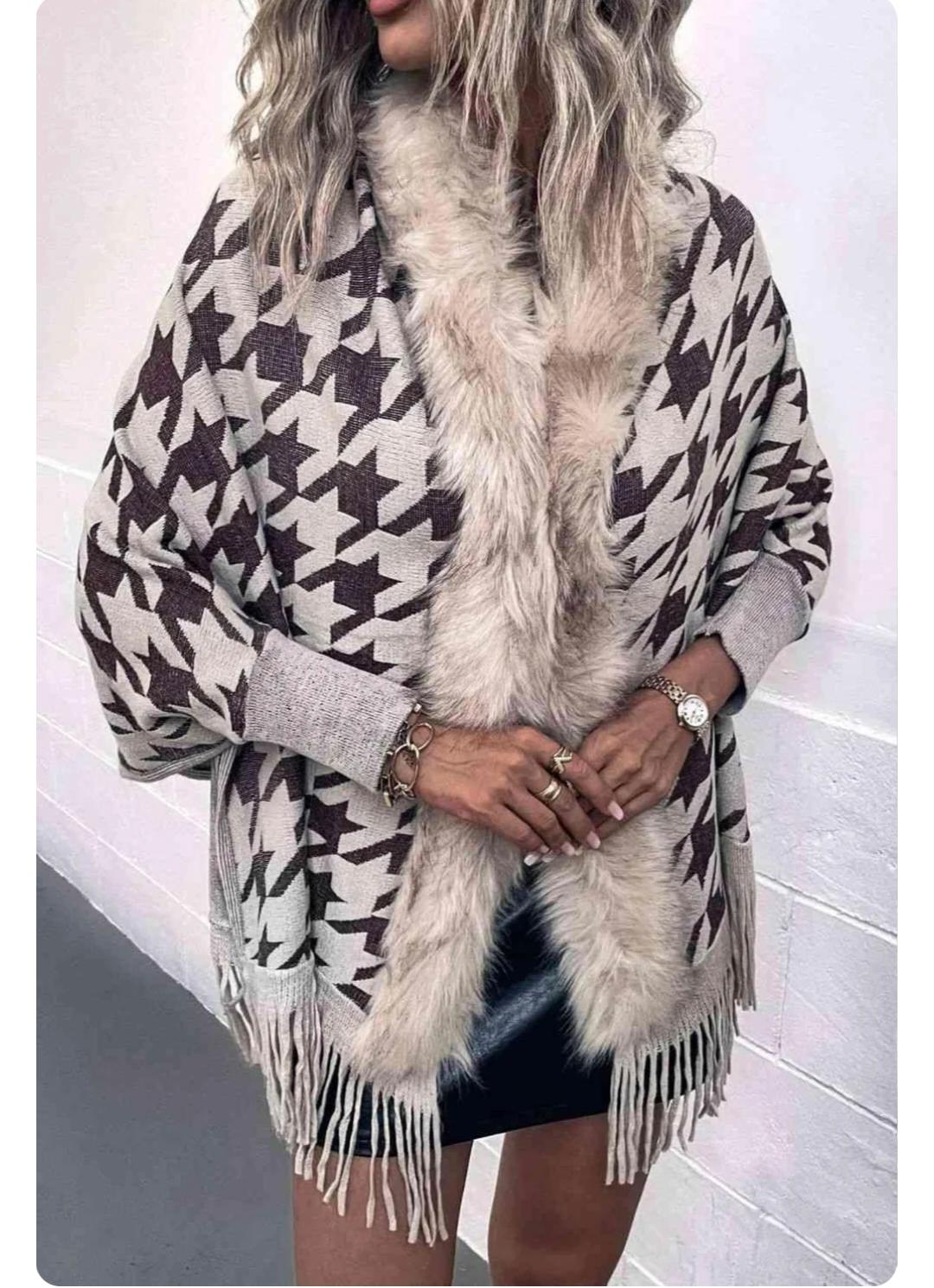 FURR Cape Shawl With Sleeves