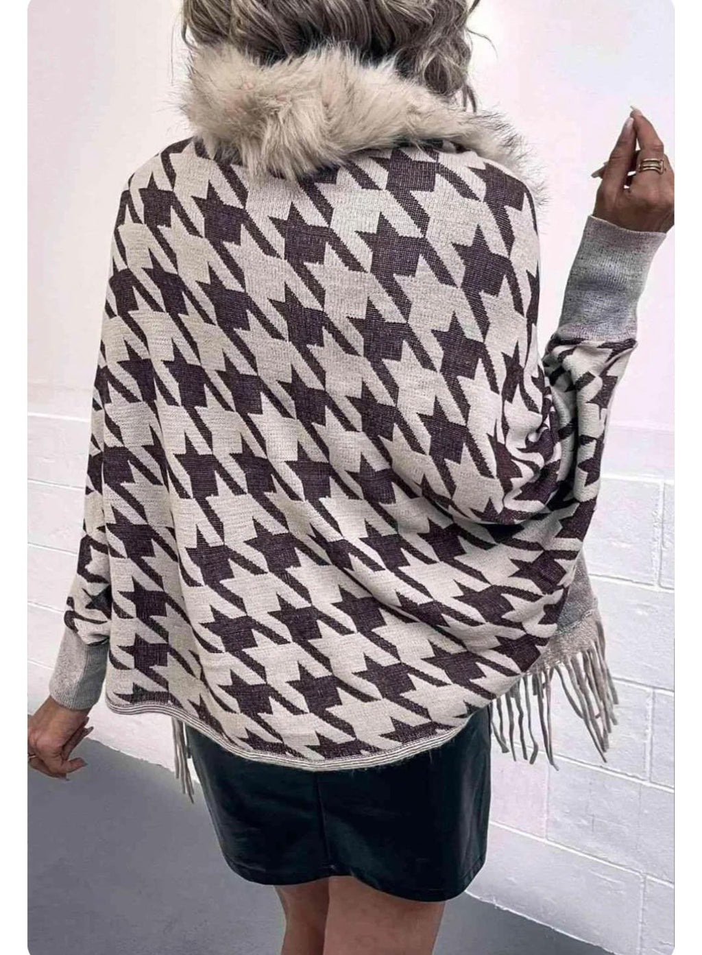 FURR Cape Shawl With Sleeves