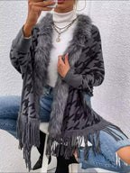 FURR Cape Shawl With Sleeves
