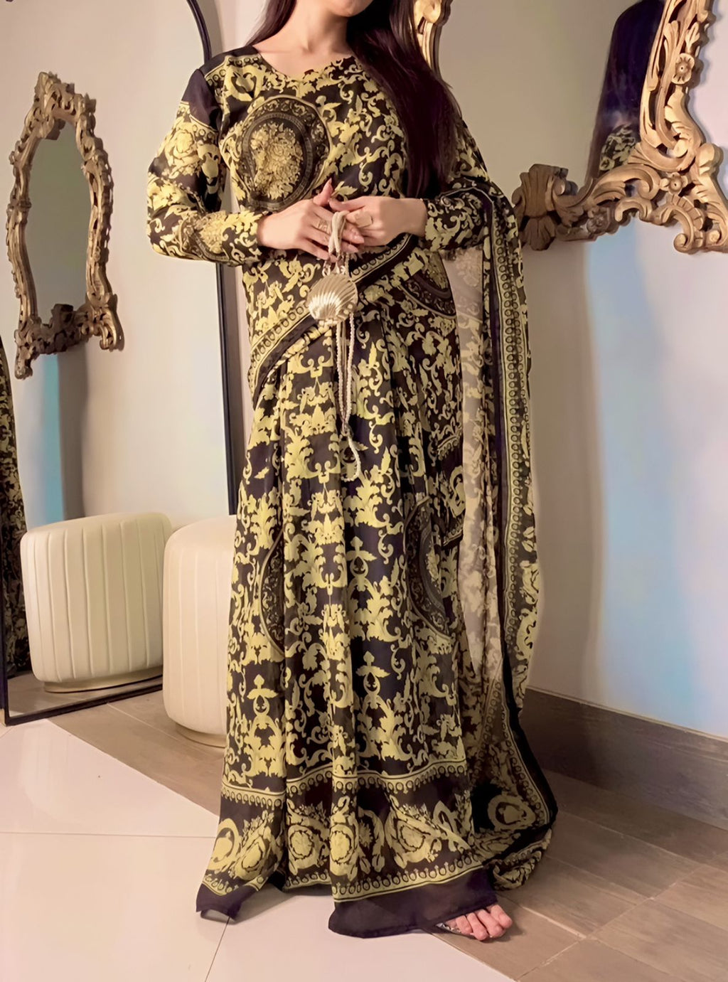 Elegant 2 in 1 Saree