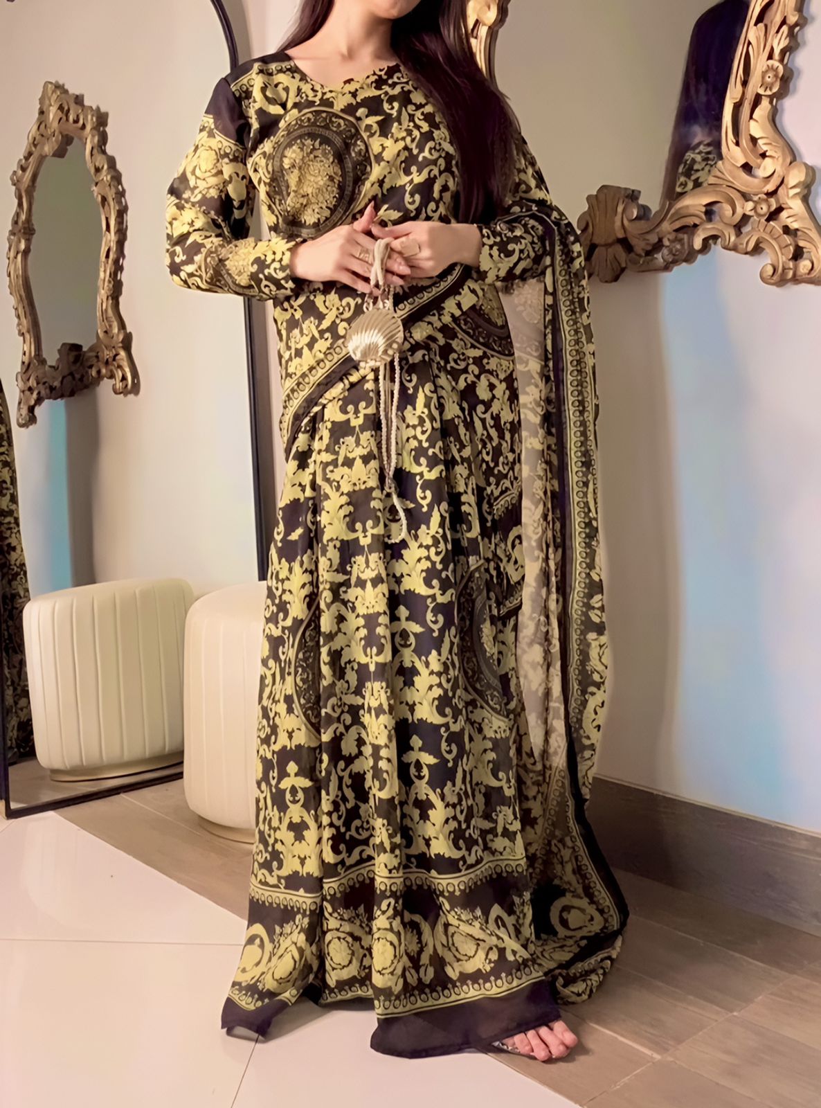 Elegant 2 in 1 Saree