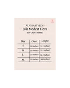 Silk Modest Flora with scarf