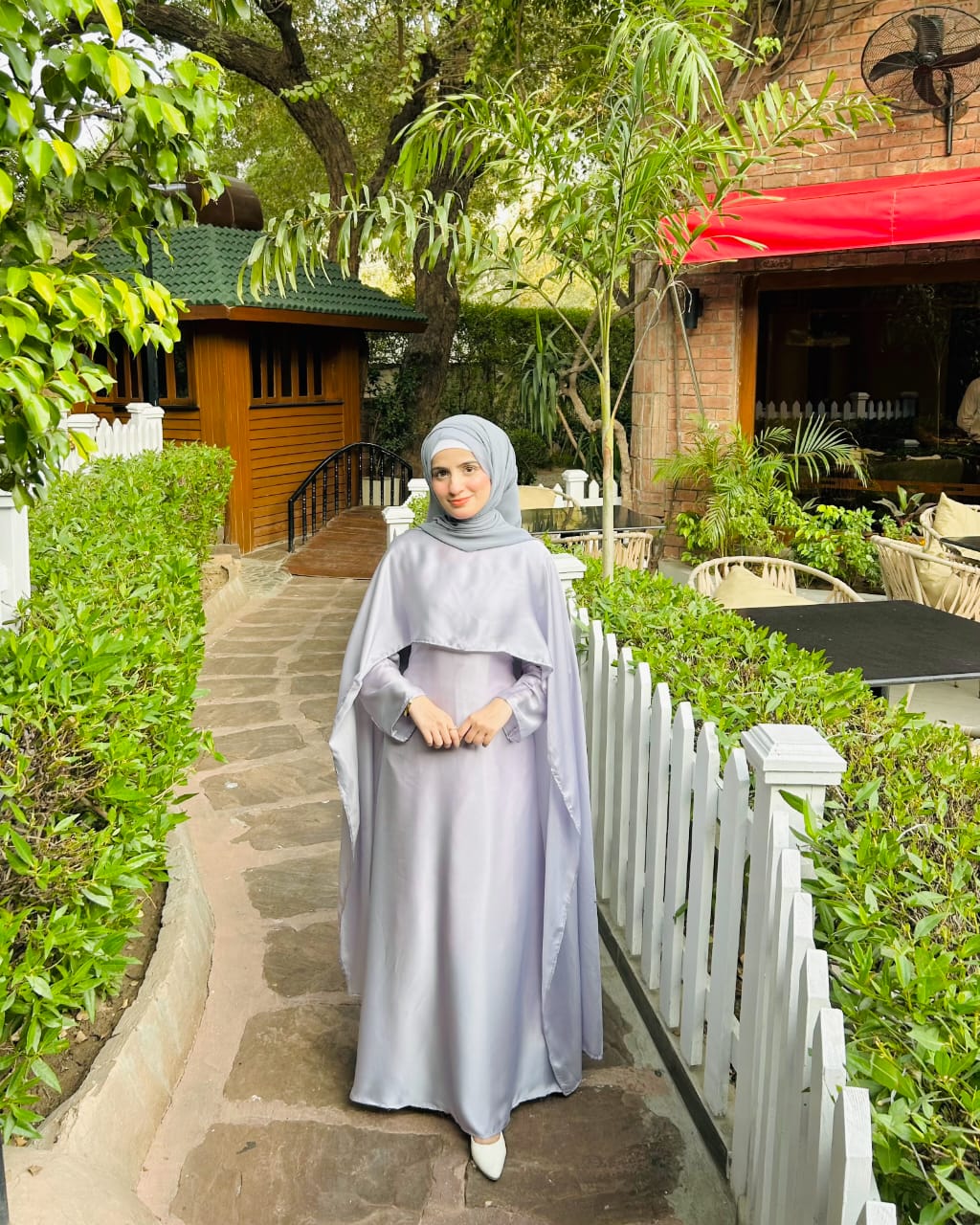 Silk Modest Flora with scarf