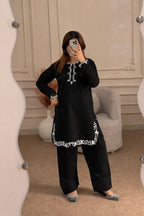 Embroidered Kurta Set & Farshi Shalwar