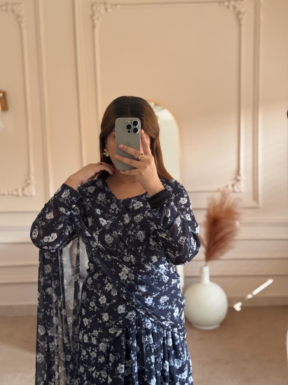 Elegant 2 in 1 Frock Saree