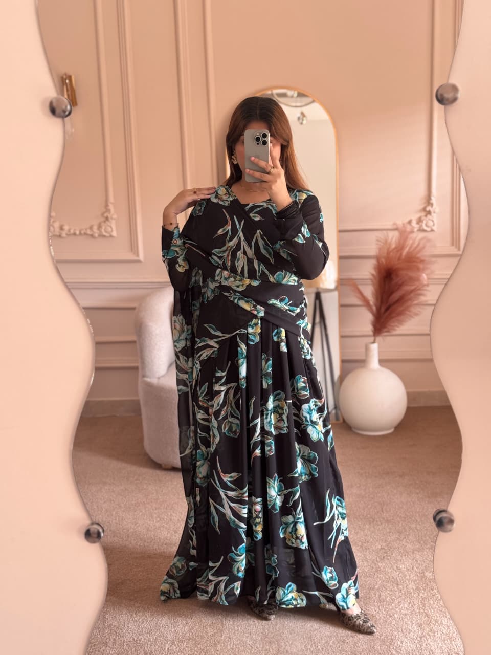 Elegant 2 in 1 Frock Saree