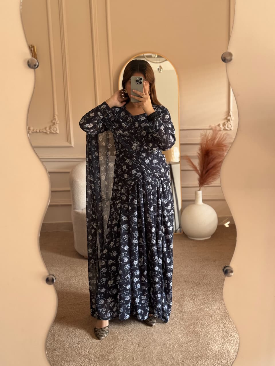 Elegant 2 in 1 Frock Saree