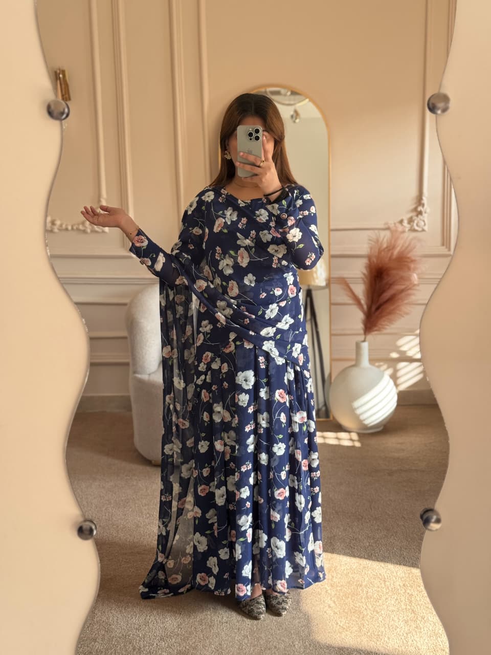 Elegant 2 in 1 Frock Saree