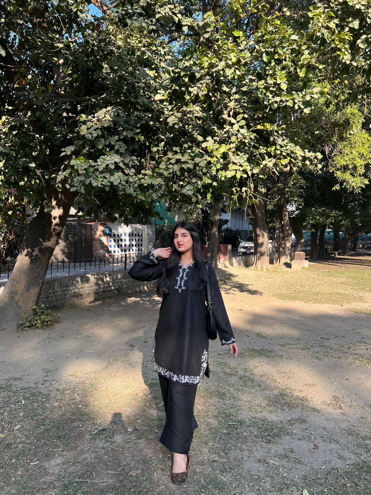 Embroidered Kurta Set & Farshi Shalwar