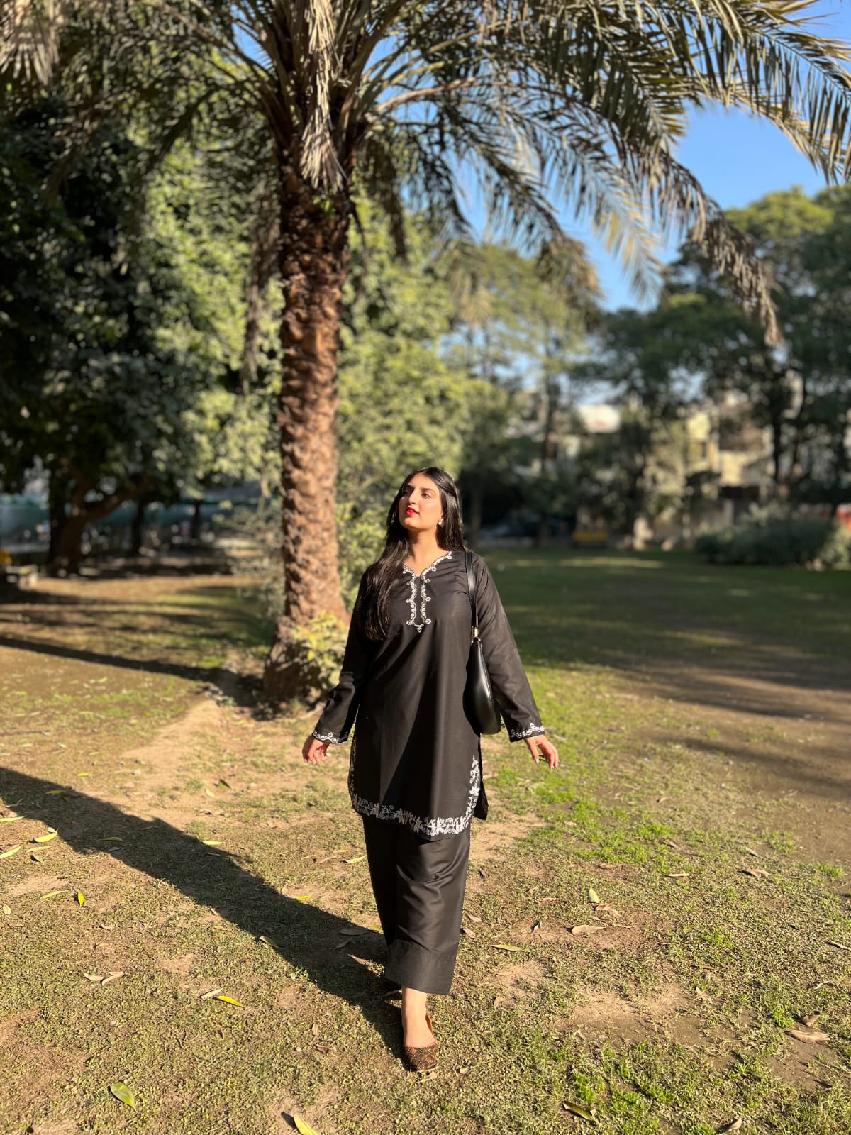 Embroidered Kurta Set & Farshi Shalwar