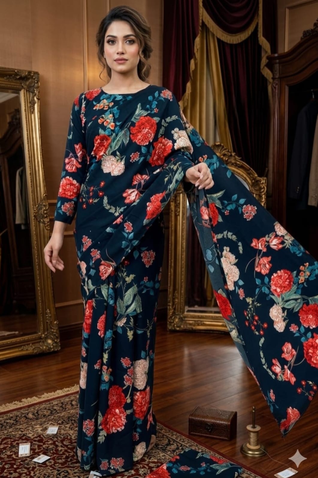 Elegant 2 in 1 Frock Saree